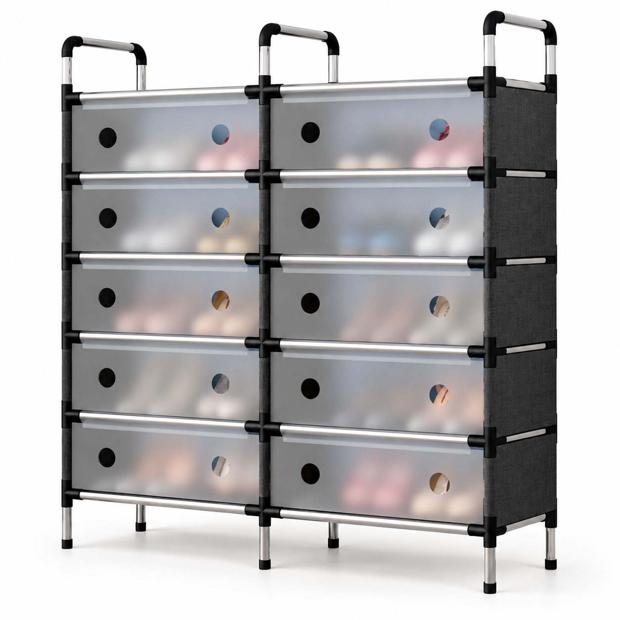 Zapatero organizador blanco de 10 puertas